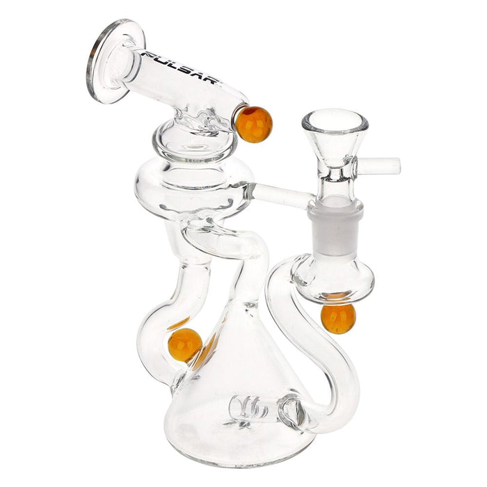 Pulsar Marble Scope Recycler Glass Water Pipe - 6" / 14mm F