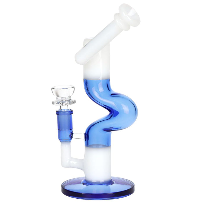 Pulsar Two-Tone U-Bend Tube Glass Water Pipe - 9.5" / 14mm F