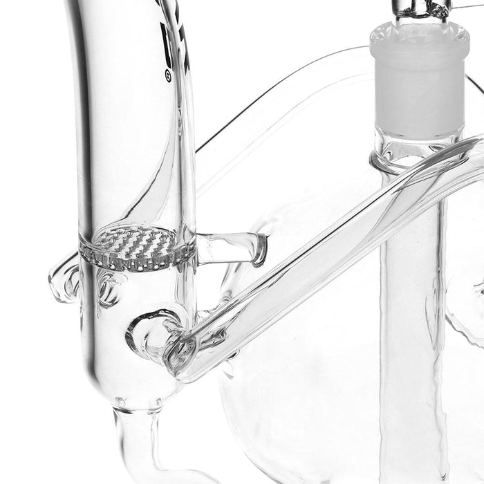 Pulsar Skull Eyes Recycler Glass Water Pipe - 12.5" / 19mm F / Clear