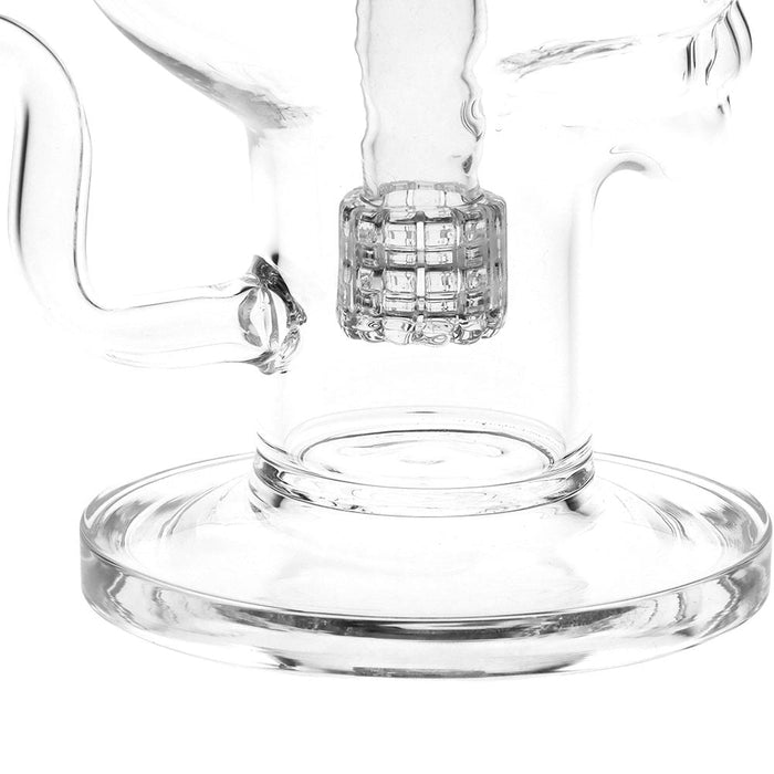 Pulsar Skull Eyes Recycler Glass Water Pipe - 12.5" / 19mm F / Clear