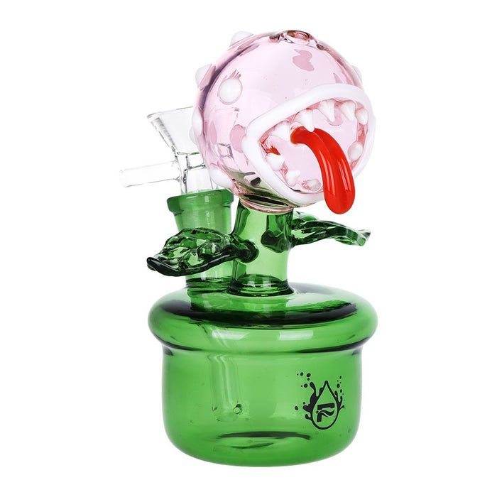 Pulsar Angry Flower Pot Glass Water Pipe - 5.5" / 14mm F