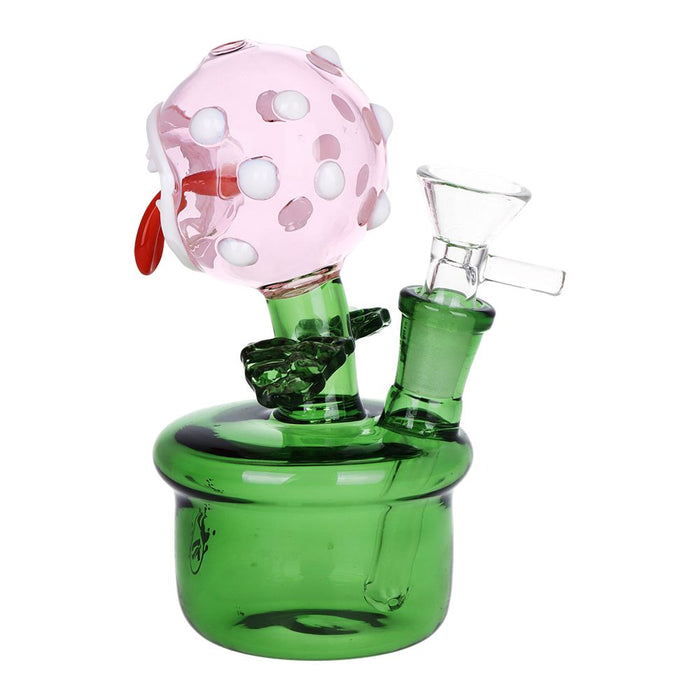 Pulsar Angry Flower Pot Glass Water Pipe - 5.5" / 14mm F