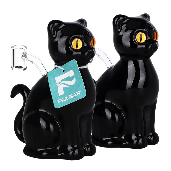 2CT BUNDLE - Pulsar Black Cat Glass Dab Rig - 6.25" / 14mm F