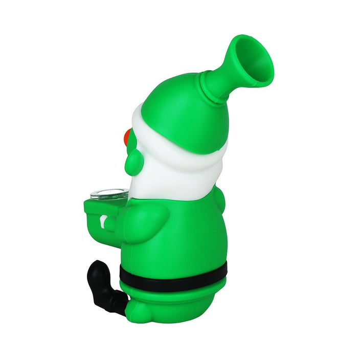 3CT BUNDLE - SeshGear Trippy Santa Silicone/Glass Water Pipe - 5.75" / Assorted Colors