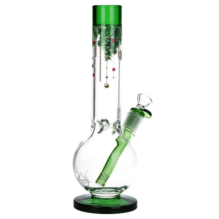 Pulsar Christmas Time Glass Bubble Base Water Pipe - 11.75" / 14mm F