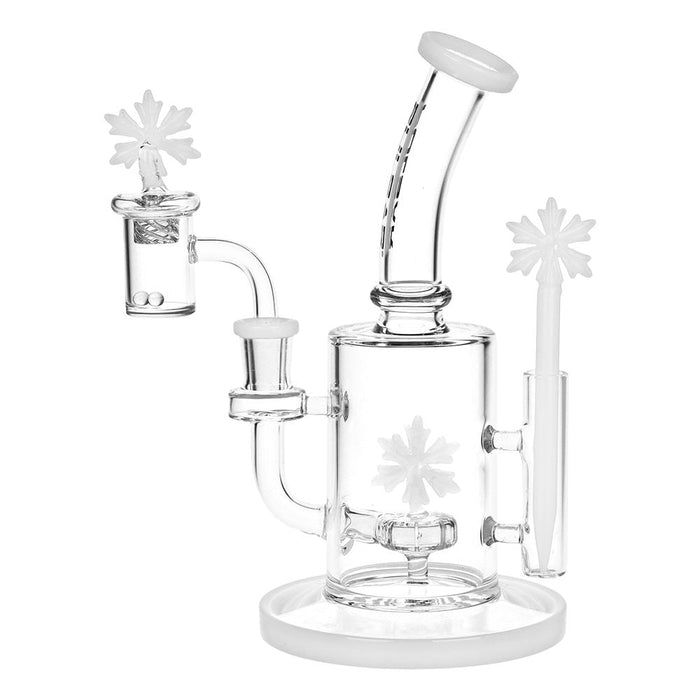 Pulsar Holidaze Series Glass Dab Rig Set - 8.25" / 14mm F / Snowflake