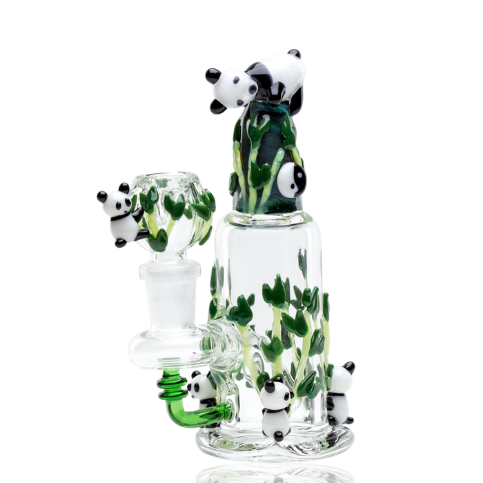Empire Glassworks “Climbing Pandas” Glass Nano Rig – 5½″ – US-Made