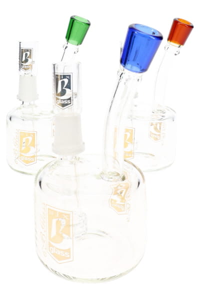 6B Glass Mini Stemless Puck Dab Rig – 5½″ – Assorted Colors