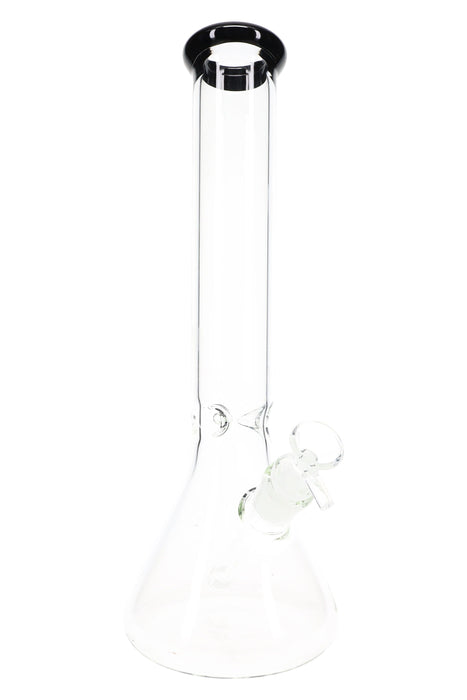 Clear Glass Beaker Bong “Ice Harbor” – 14″ – 5 mm Thick