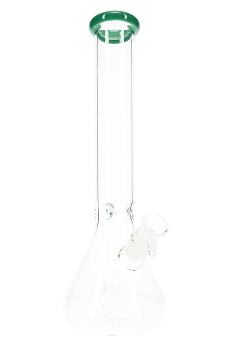 Clear Glass Beaker Bong “Ice Harbor” – 14″ – 5 mm Thick