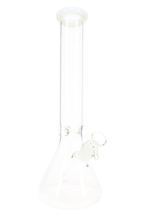 Clear Glass Beaker Bong “Ice Harbor” – 14″ – 5 mm Thick