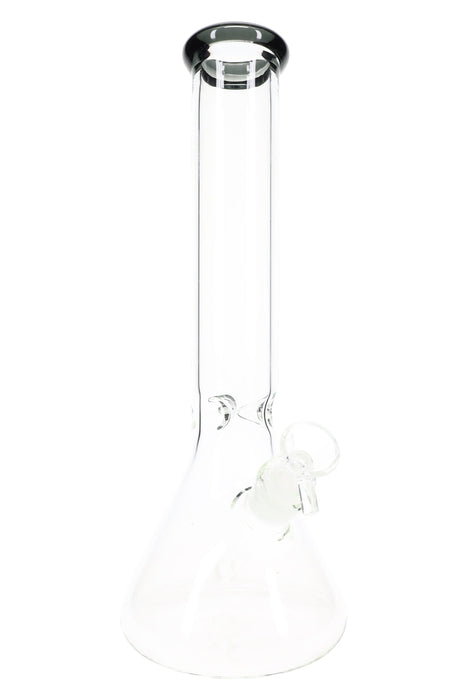 Clear Glass Beaker Bong “Ice Harbor” – 14″ – 5 mm Thick
