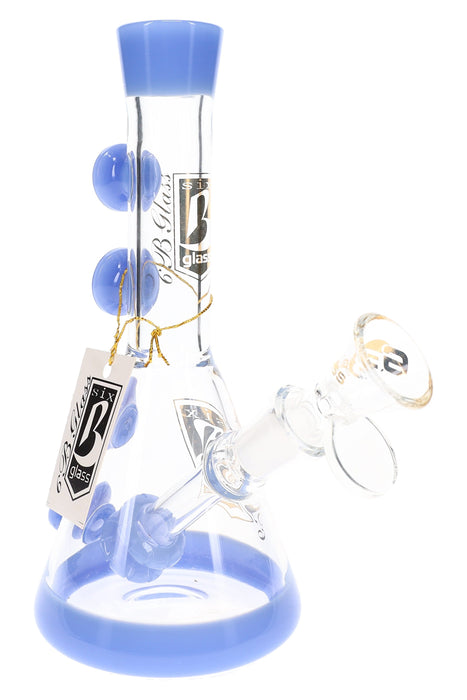 6B Glass Double Showerhead Bong – 7½″ – Assorted Colors