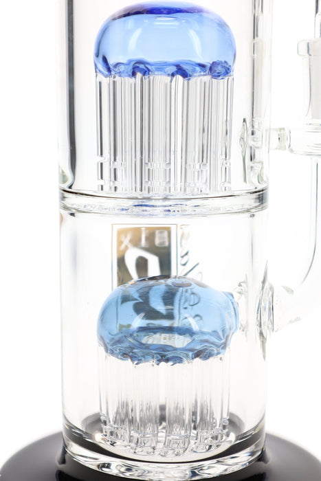 6B Glass Double Tree Perc Bong – 10.5″ – Assorted Colors