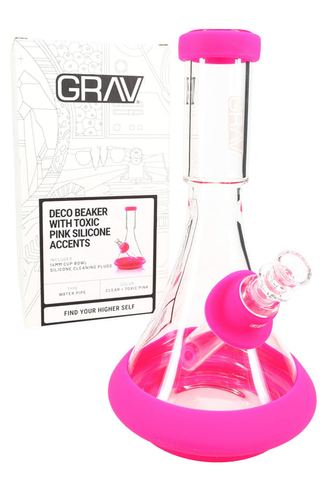 GRAV 9.5″ Deco Beaker Bong – Silicone Skin