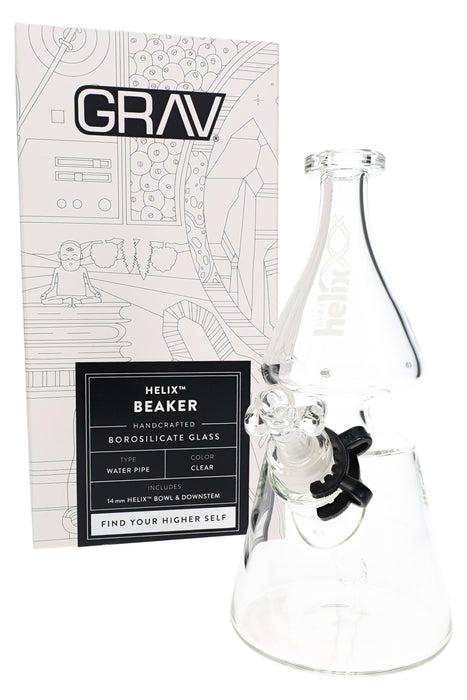 GRAV Helix Clear Beaker Bong – 12″