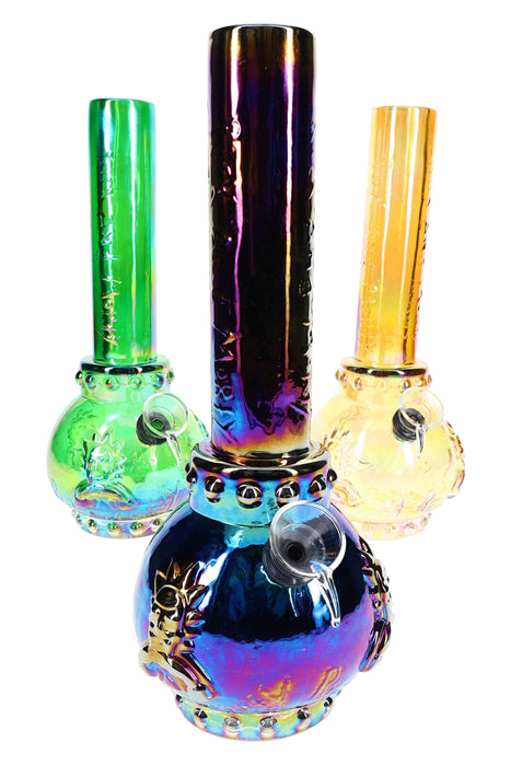 (Assorted Colors) 10″ Metallic Character Beaker Bong