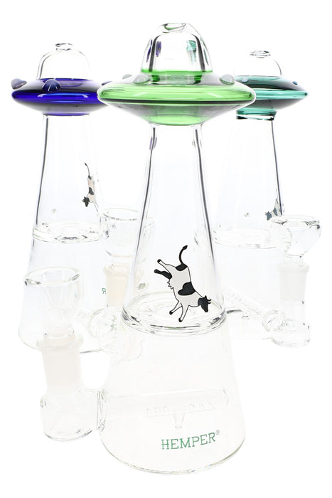 Hemper UFO Vortex Glass Bong – 6″ – 14.5 mm – Multiple Colors