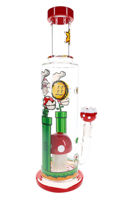 Hemper Gaming Flower XL Glass Bong – 12″ – Mushroom Perc