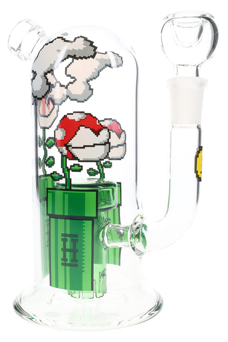Hemper 7″ Gaming Flower Glass Bong – 14.5 mm Female Joint
