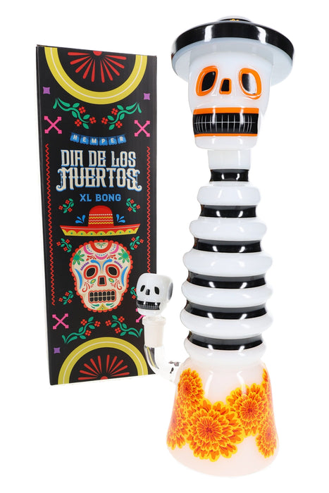 Hemper 13″ Dia De Los Muertos XL Glass Bong – 14.5 mm Female – 5 mm Thick