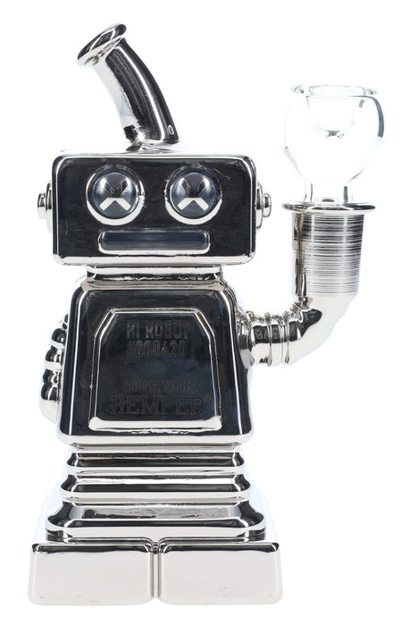 Hemper 6″ Hi-Robot Chrome Glass Bong – 14.5 mm Female Joint