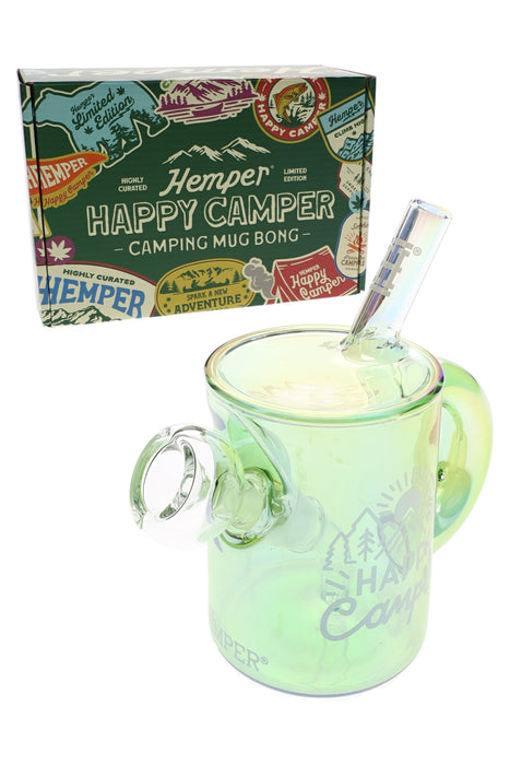 Hemper Happy Camper Campfire Mug Glass Bong – 5.5″
