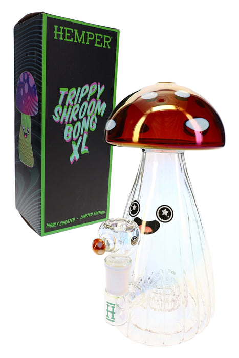 Hemper Trippy Shroom XL Glass Bong – 9.5″ – Showerhead Perc