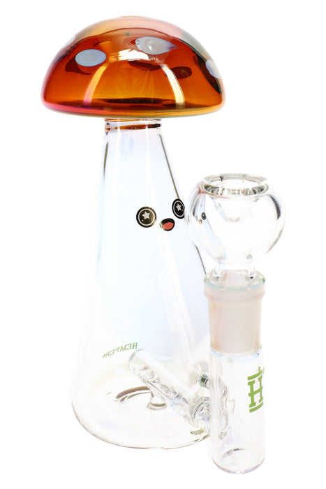 Hemper Trippy Shroom Bong – 6″ – Inline Perc – Iridescent