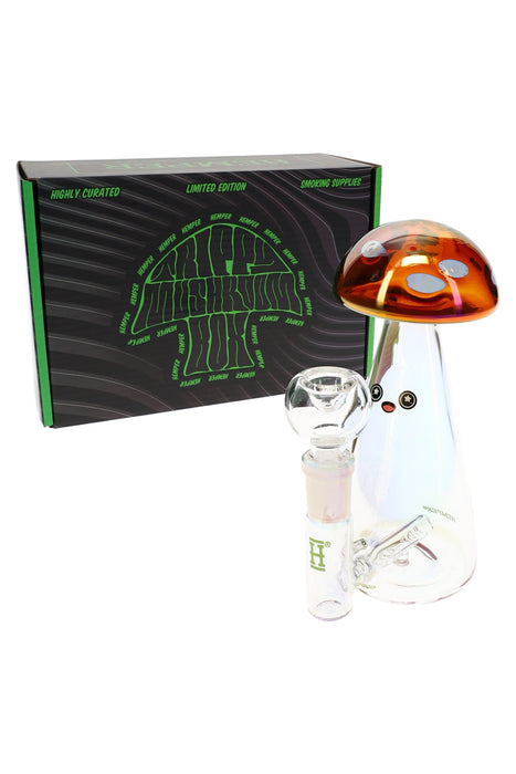 Hemper Trippy Shroom Bong – 6″ – Inline Perc – Iridescent