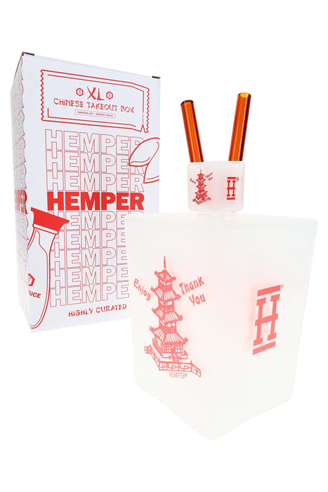 Hemper Chinese Takeout Box XL Bong – 9″ – Showerhead Perc