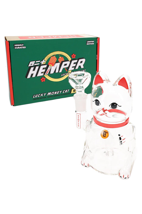 Hemper Lucky Money Cat Glass Bong – 5″