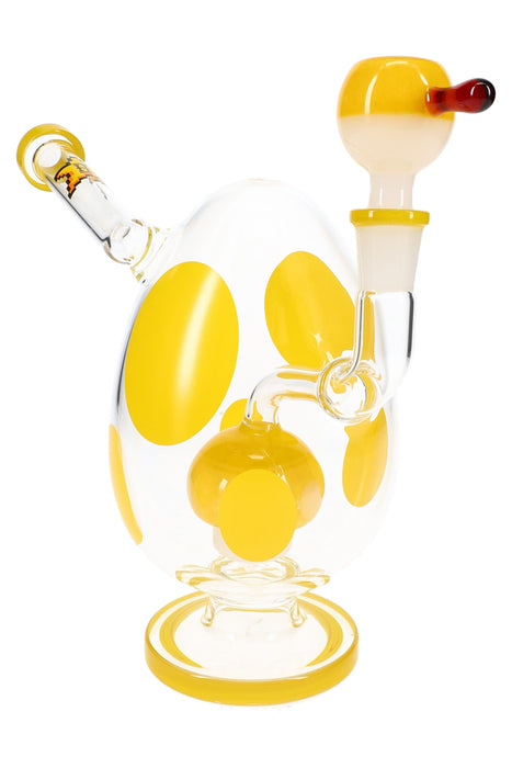 Hemper Spotted Egg XL Bong with Mushroom Perc – 9″
