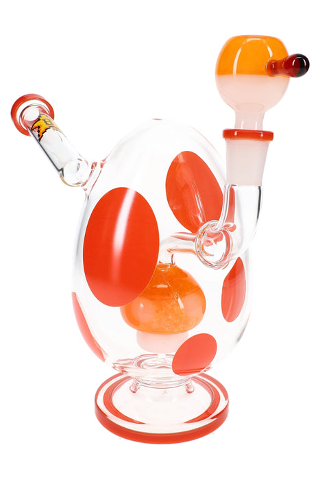 Hemper Spotted Egg XL Bong with Mushroom Perc – 9″
