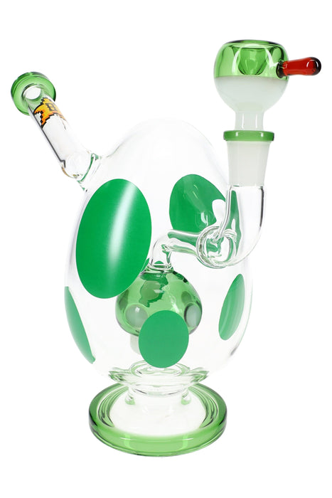Hemper Spotted Egg XL Bong with Mushroom Perc – 9″
