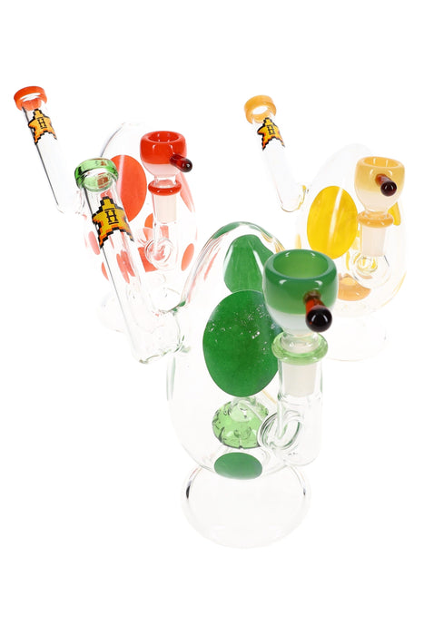 Hemper 6″ Spotted Egg Bong with Showerhead Perc – Assorted Colors