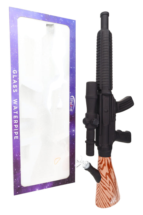 Rifle Beaker Bong “Countertop Cannon” – 24″ – Thick Glass
