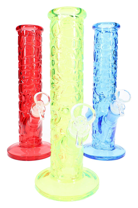 Colored Glass Rock Wall Straight Shooter Bong “Cliffside Chill” – 9½″