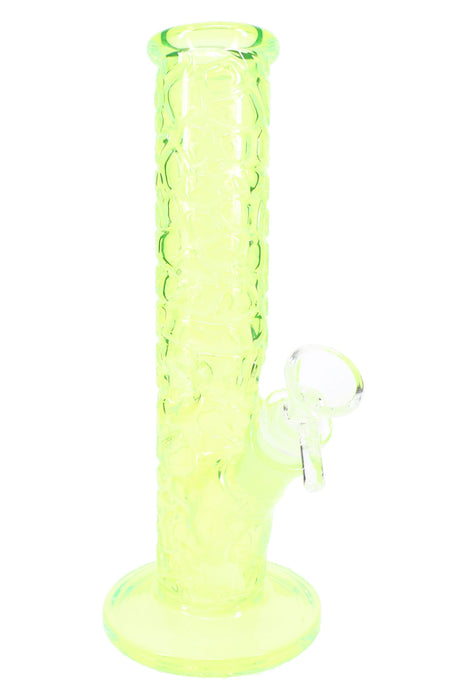 Colored Glass Rock Wall Straight Shooter Bong “Cliffside Chill” – 9½″
