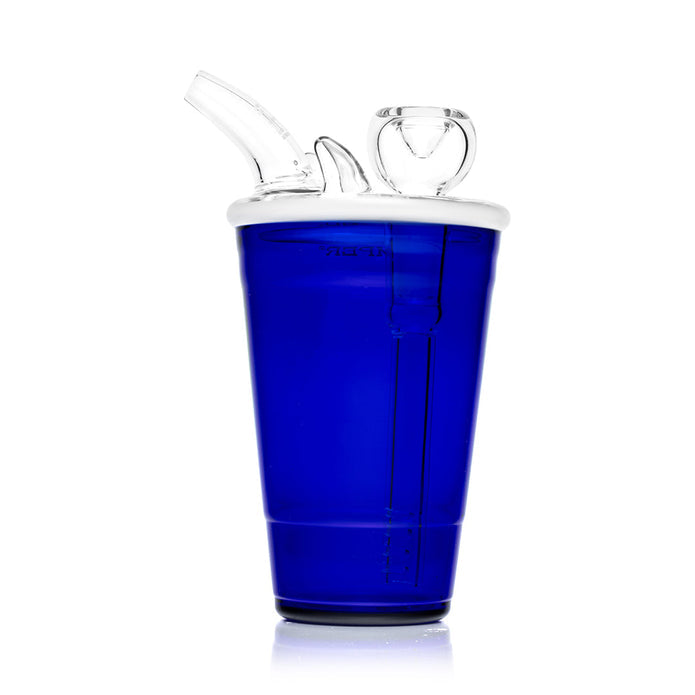 Hemper Blue Beer Pong Glass Bong – 5.9″ – 5 mm Thick