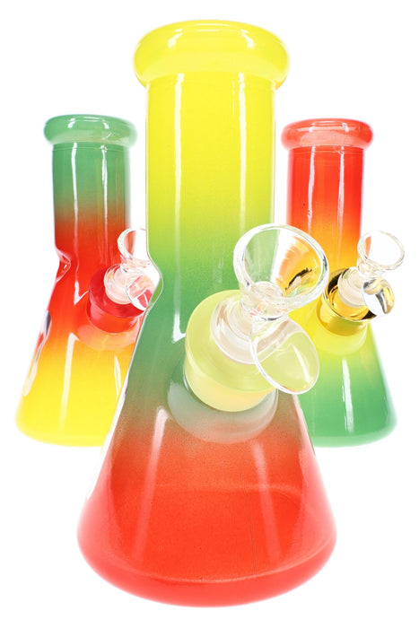 Glass Beaker Bong Gift Set “Starter Stack” – Ice Pinch – 8″