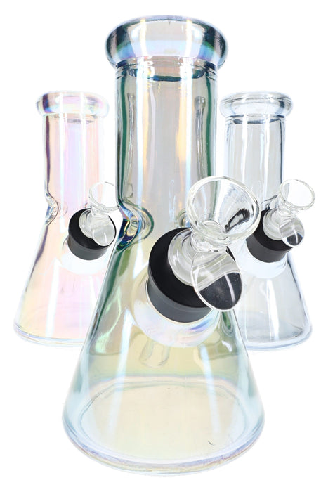 Glass Beaker Bong Gift Set “Starter Stack” – Ice Pinch – 8″