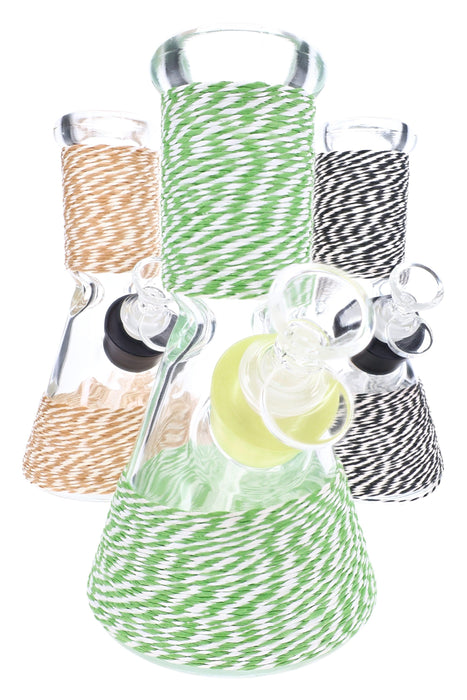 Glass Beaker Bong Gift Set “Starter Stack” – Ice Pinch – 8″
