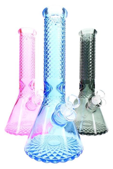 Glass Beaker Bong Gift Set “Boxed Lift” – Ice Pinch – 12½″