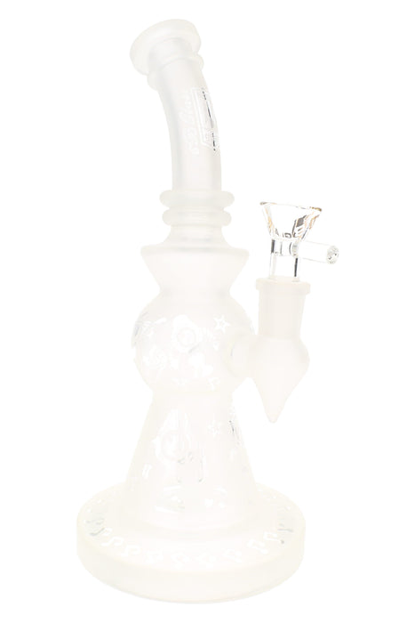 Frosted Stemless Water Pipe – 9½″ – Assorted Designs