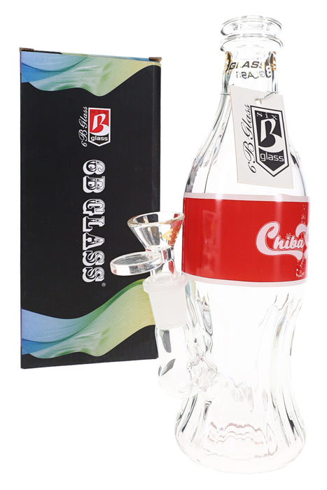 6B Glass Soda Bottle Water Pipe – 8½″ – Assorted Designs