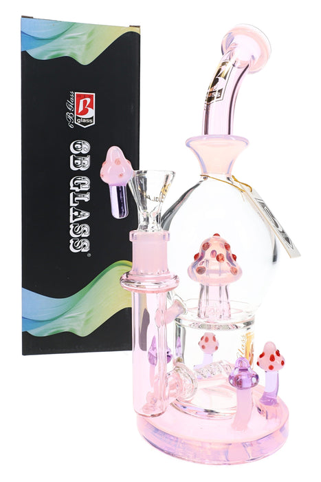 6B Glass Mushroom Water Pipe – 10″ – Assorted Colors