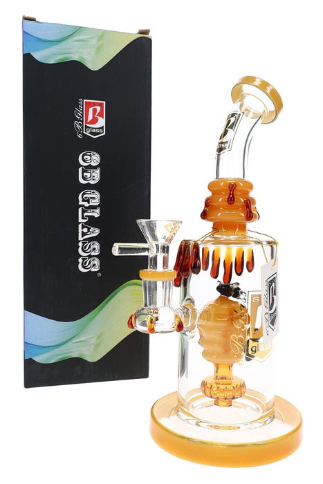 6B Glass Bee Water Pipe – 9½″ – Assorted Colors