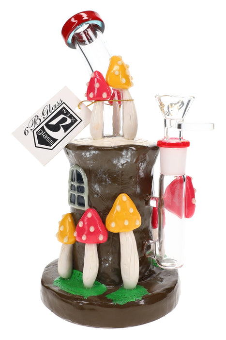 6B Glass Mushroom Water Pipe – 8″ – Assorted Colors