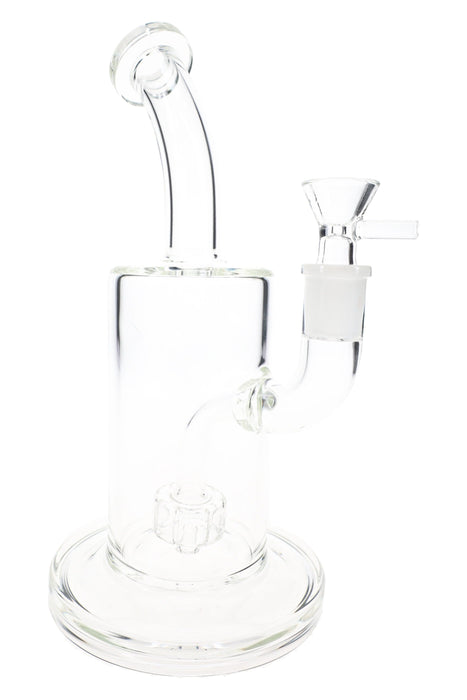 Clear Glass Bong “Clean Sweep” – Showerhead Perc – 9″